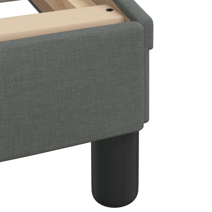 vidaXL Bett mit Matratze in Grau aus Stoff und Schaumstoff, B/T/H: 90 x 200 x 17 cm - Bild 3