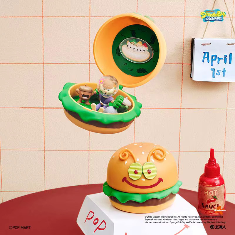 POP MART SpongeBob Krabby Patty Blind Box, Anime-Figur, Einzelfigur - Bild 4