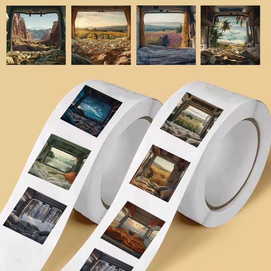 PickJoy 500er Set Camping Landschaft Aufkleber in Bunt für Scrapbooking und Notebooks - Bild 5