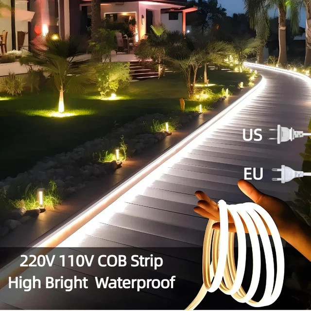 AIMENGTE COB Silikon LED Rohr Licht Warmweiß, Wasserdichte Outdoor LED String Lampe für Garten und Pool - Bild 1