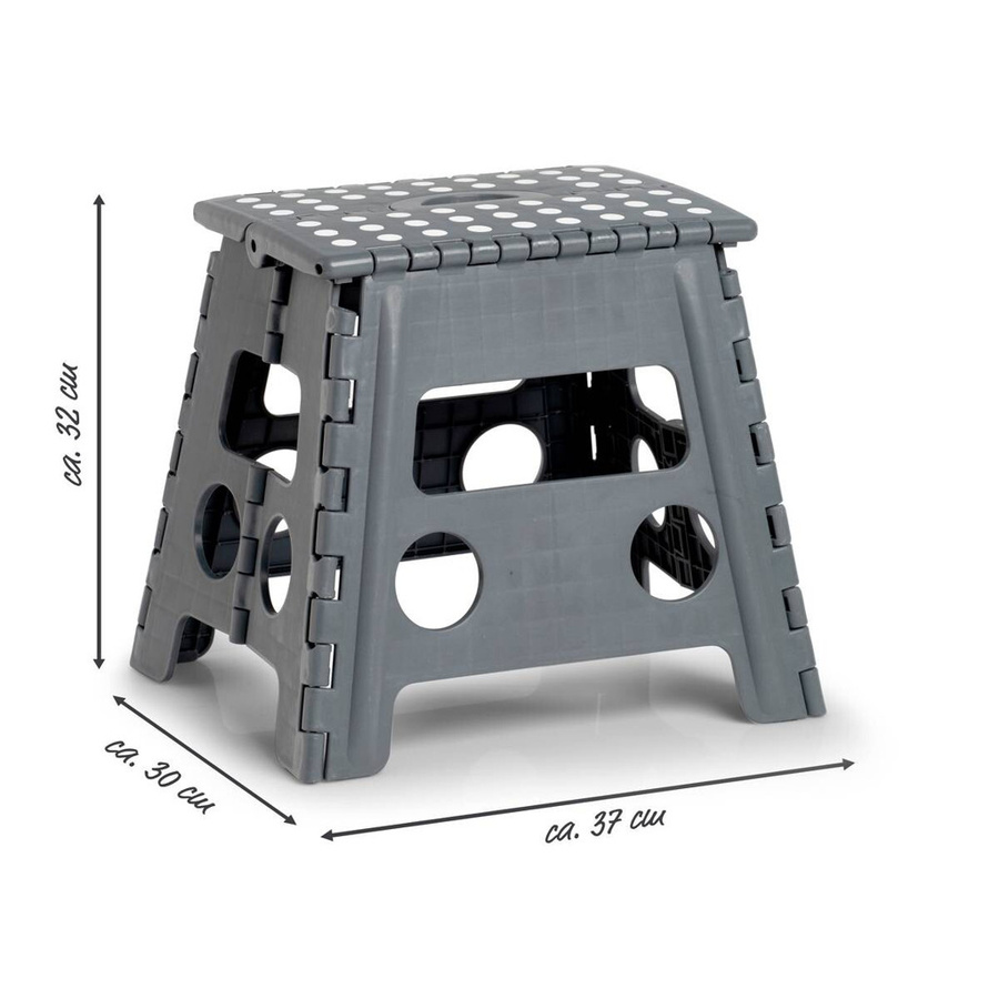 Zeller Klapphocker Anthrazit B/H/L: 30 x 32 x 37 cm - Bild 3
