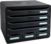 Exacompta Schubladenbox STORE-BOX Mini Black in Schwarz für A4 Dokumente - Bild 1