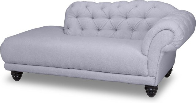 Recamiere SANSIBAR AARHUS von SANSIBAR LIVING in Grau mit Knopfpolsterung, B/T/H: 190 x 97 x 60 cm - Bild 1