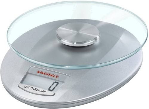 Digitale Küchenwaage Soehnle Roma in Silber mit einem Wägebereich von bis zu 5 kg