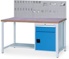 Bedrunka+Hirth Kastenwerbank Serie 1500/500 aus Buche-Multiplexplatte, Mehrfarbig, B/T/H: 150 x 50 x 75 cm - Bild 1