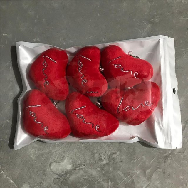6er-Set Herzform Plüschtier, Stoffplüschtier Puppe, ab 3 Jahren - Bild 1