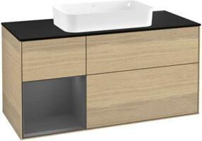 V&B Waschtischunterschrank Finion in Anthrazit, Breite: 120 cm, Tiefe: 50,1 cm, Höhe: 50,1 cm - Bild 1