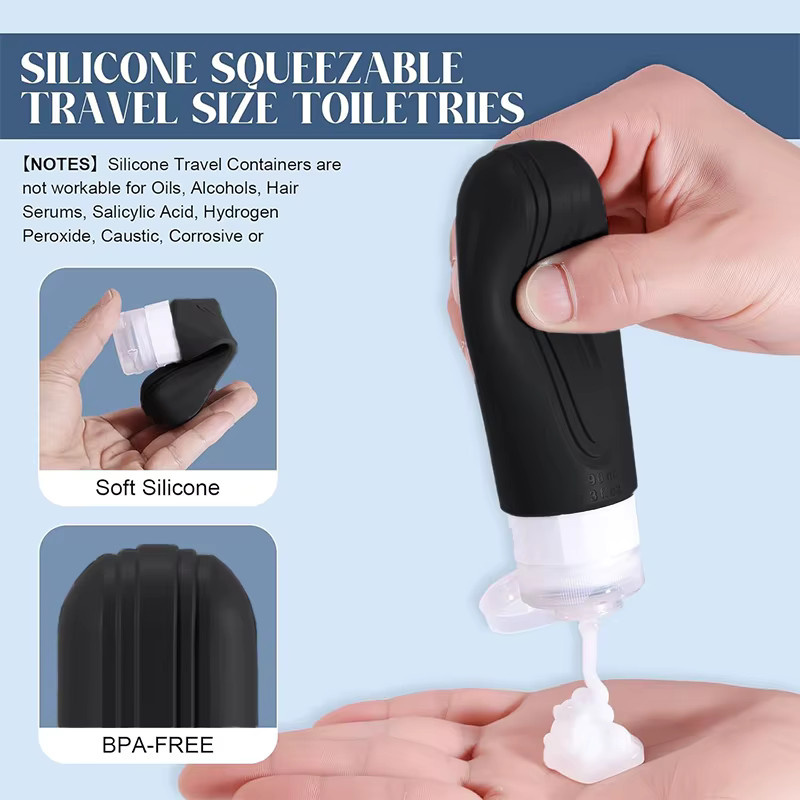 South Moon Kosmetik-Reiseset, Silikon-Reiseflaschen, 90 ml - Bild 6