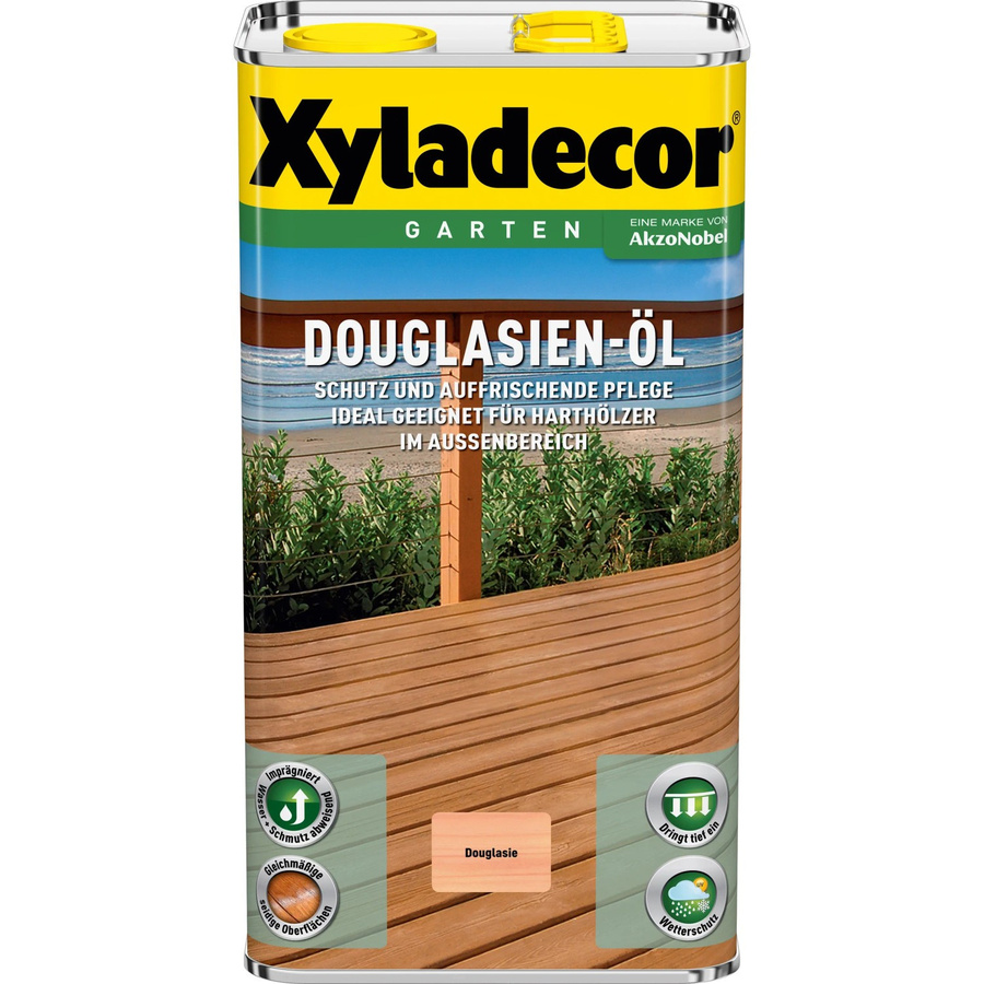 Xyladecor Douglasien-Öl Holzschutz für außen in Braun, seidenglänzend, 5 l - Bild 2