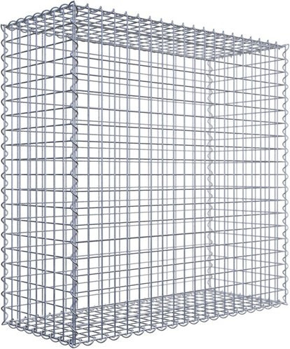 Gabiona Spiralgabionenkorb aus Stahl in Silberfarben, B/T/H: 100 x 40 x 100 cm - Bild 1