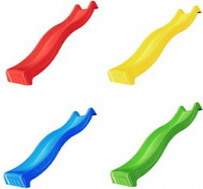Holzschaukel mit Rutsche in Bunt aus Holz und HDPE-Kunststoff - Bild 1