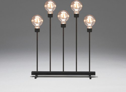 Konstsmide Metallleuchter aus Stahl in Schwarz inklusive LED-Leuchtmittel, B/H/T: 13 x 54 x 45 cm - Bild 1