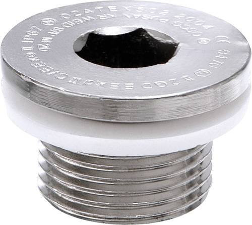 WISKA ATEX-Blindstopfen M25x1,5 mit Innensechskant aus vernickeltem Messing in Silber - Bild 1