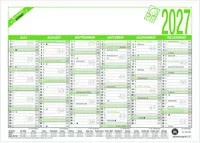 ZETTLER Tafelkalender Natura 2027 Wandkalender Monatlich in Schwarz und Grün - Bild 1