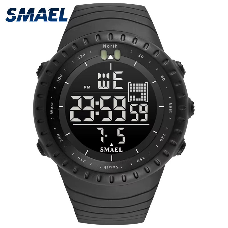 SMAEL Digitaluhr Chronograph, Schwarz, Kunststoff, Silikon, Herren - Bild 2