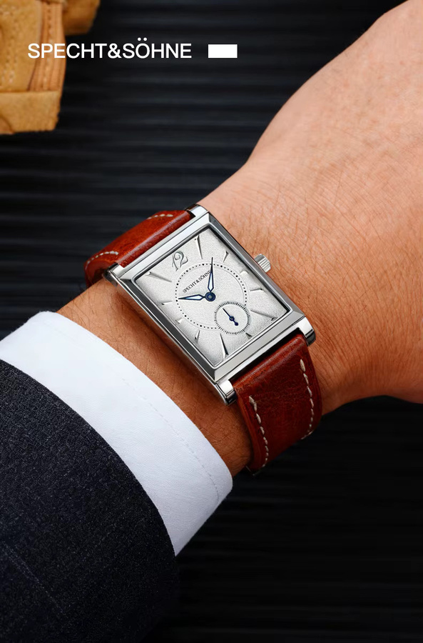 Specht & Söhne Chronograph, Edelstahl, Eckig, Schwarz, Herren - Bild 3