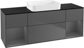 V&B Waschtischunterschrank Finion Wandbeleuchtung in Anthrazit, B/T/H: 160 x 50,1 x 50,1 cm - Bild 1