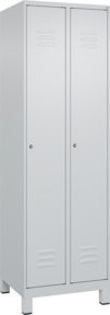 C+P Spind Classic PLUS Garderobenschrank mit 2 Abteilen, Grau, H x B x T: 195 x 60 x 50 cm - Bild 1