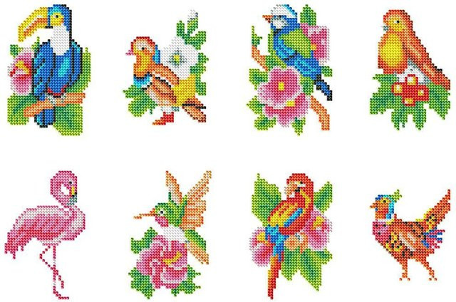 EverShine Mini Diamant Malerei Flamingo Vogel, 8-teiliges Set, bunt - Bild 1