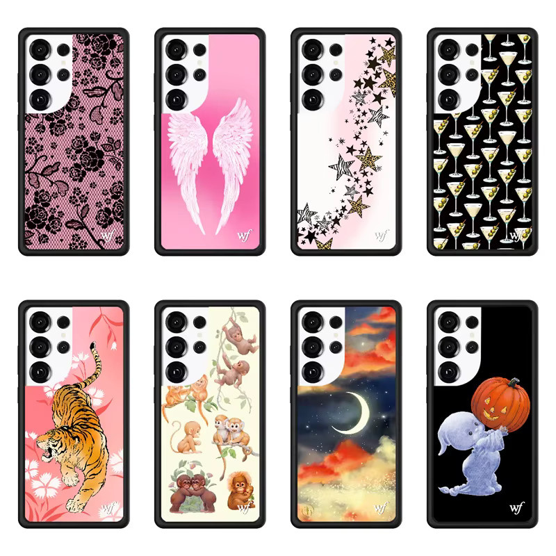 Wildflower ins Moon Handyhülle für Samsung Galaxy S26 S25 S24 S23 Ultra stoßfeste Hülle im Lace Lover Angel Baby Katie Fang Design - Bild 2