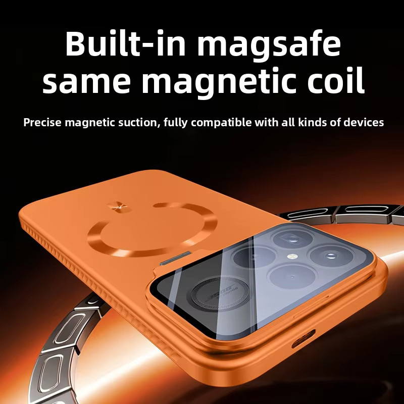 Xiaomi POCO F8 Pro und POCO F8 Ultra Schutzhülle aus hartem PC mit magnetischem Wireless Charging und Objektivschutz in Schwarz - Bild 3