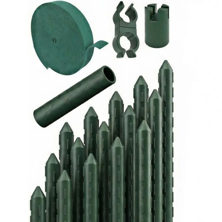 TTL GARDEN Rankstäbe Set Grün, 15er Set, Stahlkern mit Kunststoffbeschichtung, Höhe: 240 cm, Durchmesser: 11 mm, Rankhilfe für Garten und Gewächshaus - Bild 2