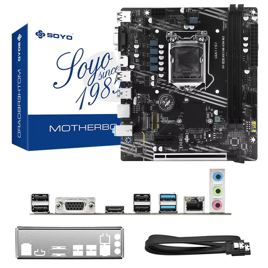SOYO H311M Desktop PC Combo Set mit i3 6100 CPU, 16GB RAM und HDMI/VGA in Schwarz - Bild 5