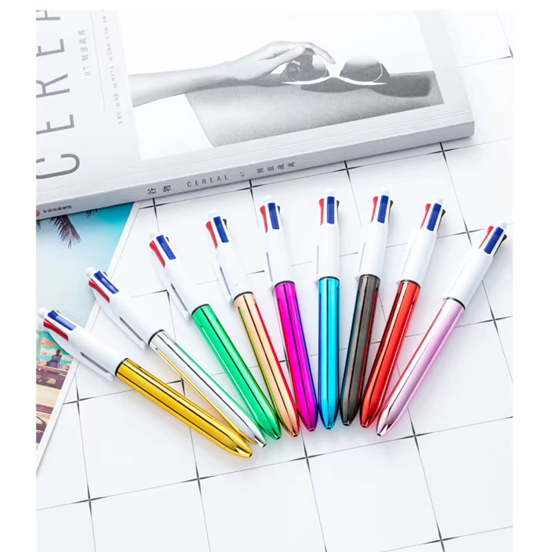 9er Set DIY Kugelschreiber in 4 Farben für Schule und Büro mit UV-Galvanik-Effekt - Bild 1