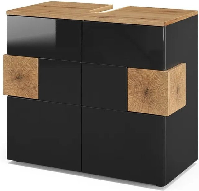 Vicco Waschtischunterschrank Eden mit 2 Türen in Anthrazit, B/T/H: 73,1 x 64,0 x 37,0 cm - Bild 2