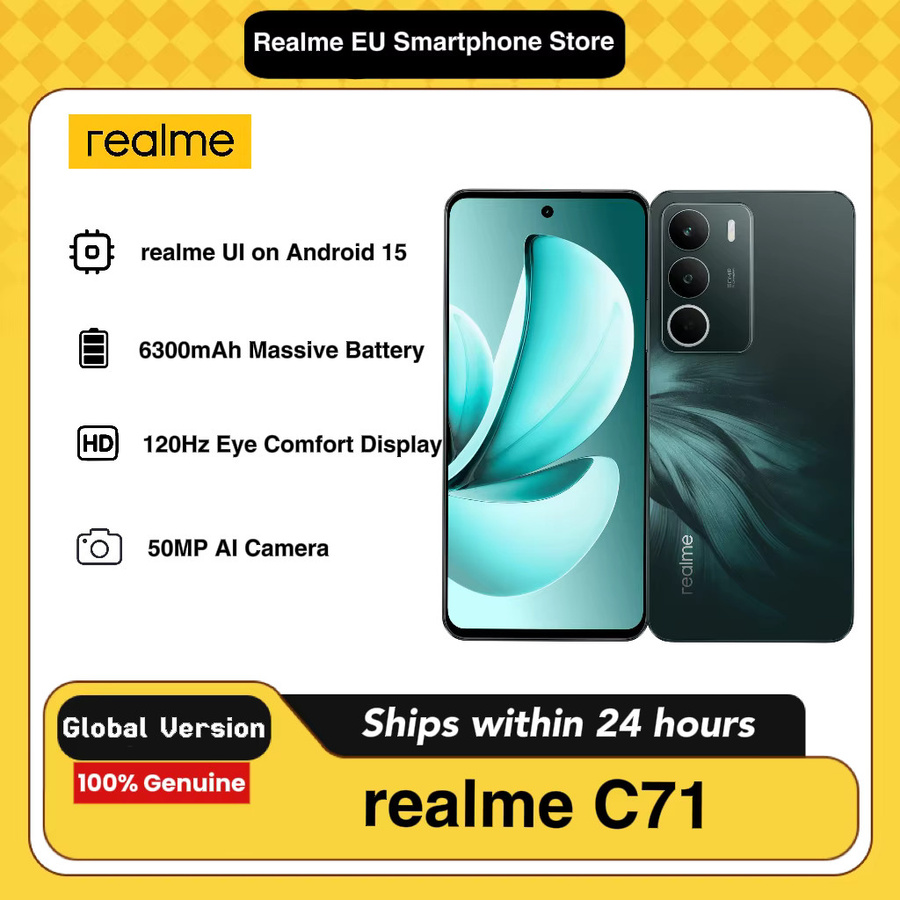 realme C71 Smartphone in Weiß mit 256 GB Speicher, 6,67 Zoll 120Hz Display, 50MP KI-Kamera und 6000mAh Akku - Bild 2