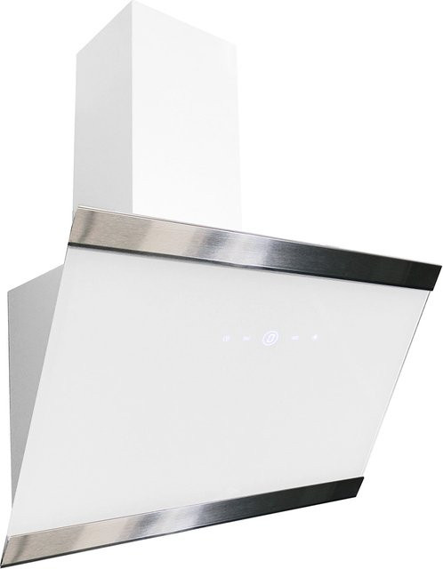 Respekta Dunstabzugshaube CH89060W Kopffreie Schräghaube Weiß mit LED-Display und Timer - Bild 1