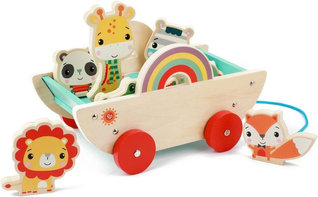 Fisher-Price Holz-Ziehwagen mit 8 Tieren, bunt - Bild 1