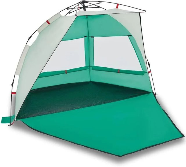 Furnicato Strandzelt in Grün mit Quick Release System, B/T/H: 224 x 138 x 142 cm - Bild 1