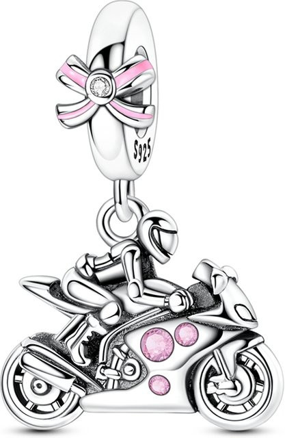 Parmuz Anhänger, 925 Silber, Perle, Motorrad-Mädchen, Damen - Bild 1