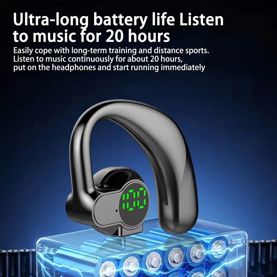 Ockcic Bluetooth In-Ear Kopfhörer mit Geräuschunterdrückung und Mikrofon, Kabelloses Business-Headset für LKW-Fahrer, Radfahrer und Freisprecheinrichtung, Schwarz - Bild 4