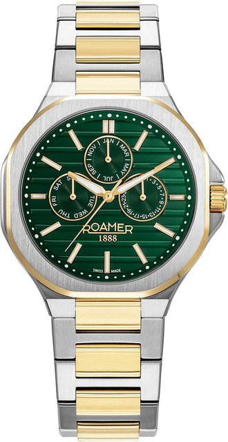 Roamer Herrenuhr, Quarz, Edelstahl, Schwarz, 42 mm, Vollkalender - Bild 1