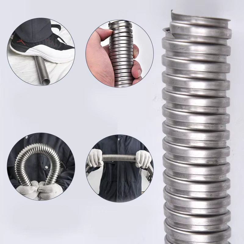 Wellrohr aus 304 Edelstahl in Silber für Kabelschutz und Drahtleitung, Durchmesser: 4-100 mm, Länge: 1-3 m - Bild 4