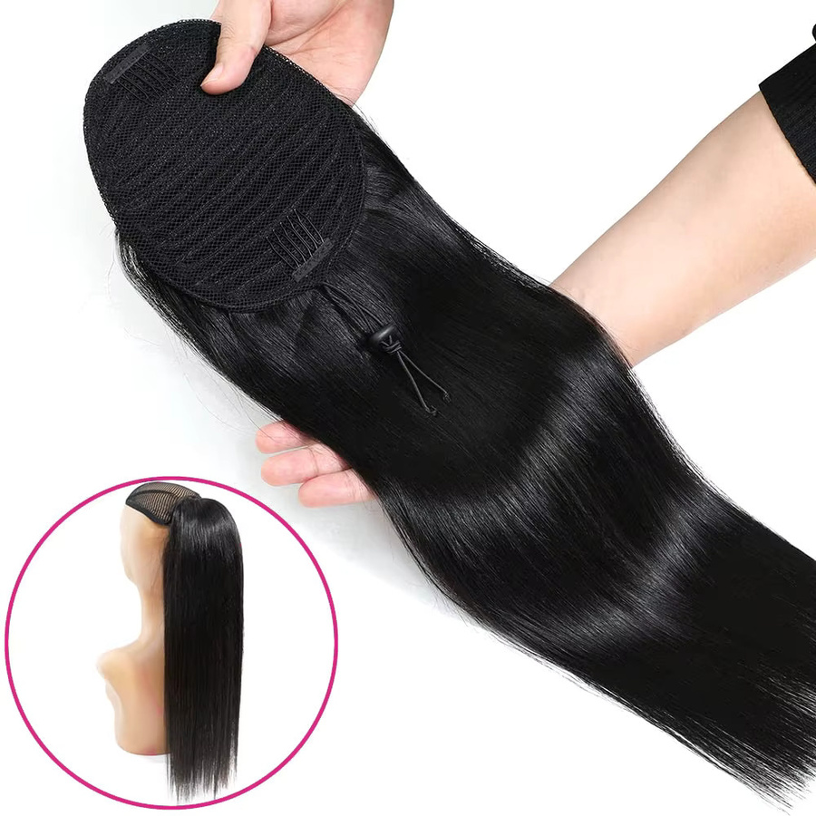 mayfive Clip-in-Pferdeschwanzverlängerung aus Echthaar, 26 Zoll, Damen - Bild 4