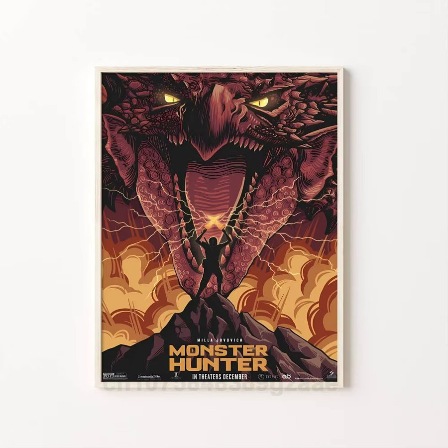 Monster Hunter Wandkunst-Aufkleber Bilibili, wasserfester Poster-Druck in Mehrfarben, rechteckig - Bild 7