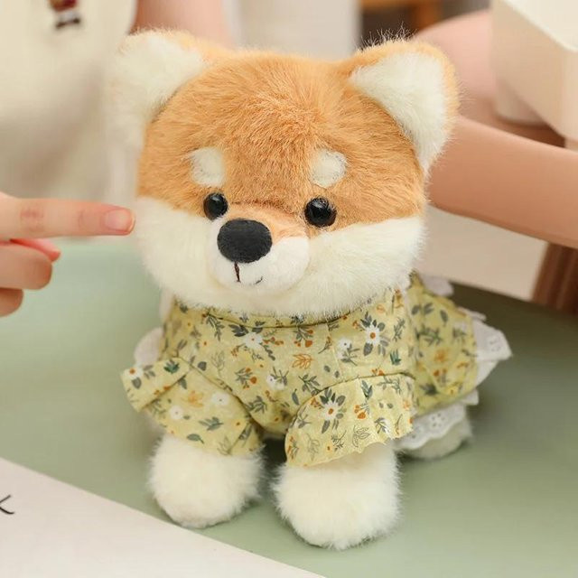 Yiran Health & Beauty Shiba Inu Plüschtier, Gelb, 35cm - Bild 1