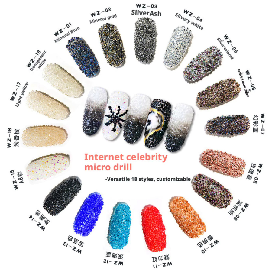 YYM Nagelkunst-Strasssteine, 1000 Stück, AB-Farbe, Glänzend - Bild 2