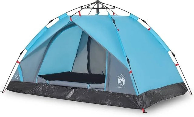 Furnicato Campingzelt Kuppel Blau, B/T/H: 210 x 150 x 130 cm - Bild 1