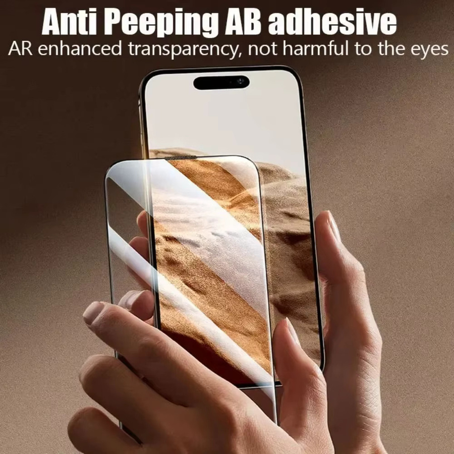 3er Pack DIXSG Privacy Displayschutzfolie aus gehärtetem Glas für iPhone 17 16 15 14 13 12 11 Pro Max Plus XR XS transparent - Bild 5