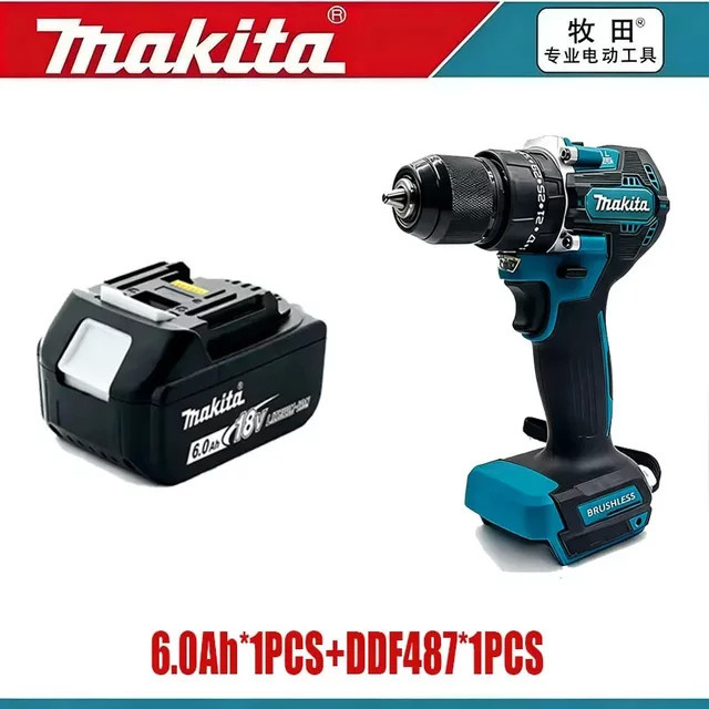 Makita DDF487 Akku-Bohrschrauber LXT mit Akku, bürstenloser 18 V Elektroschlagschrauber - Bild 1