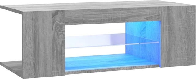 vidaXL TV-Schrank modern in Grau Sonoma mit integrierter LED-Beleuchtung, B/T/H: 90 x 39 x 30 cm - Bild 1