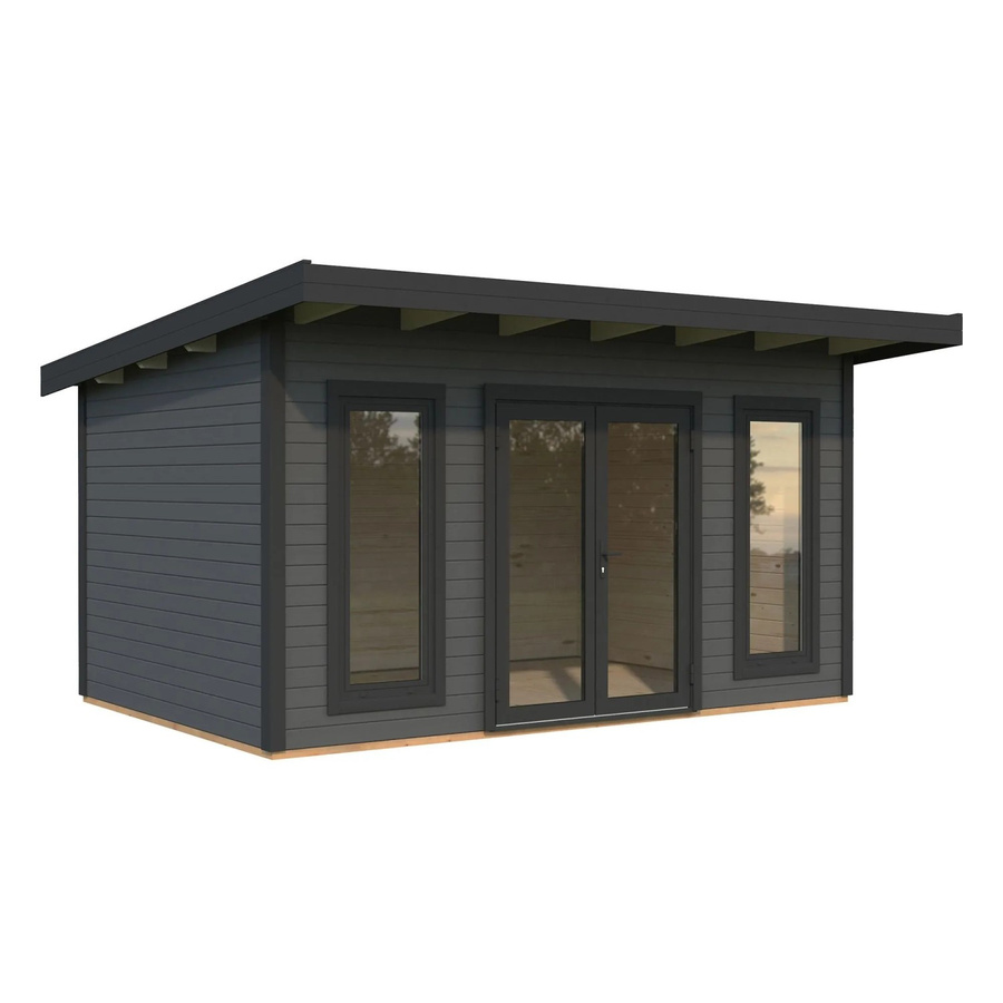 Palmako Holz-Gartenhaus Aurelia mit Pultdach in Dunkelgrau, B: 446 cm, T: 300 cm, H: 264 cm - Bild 2