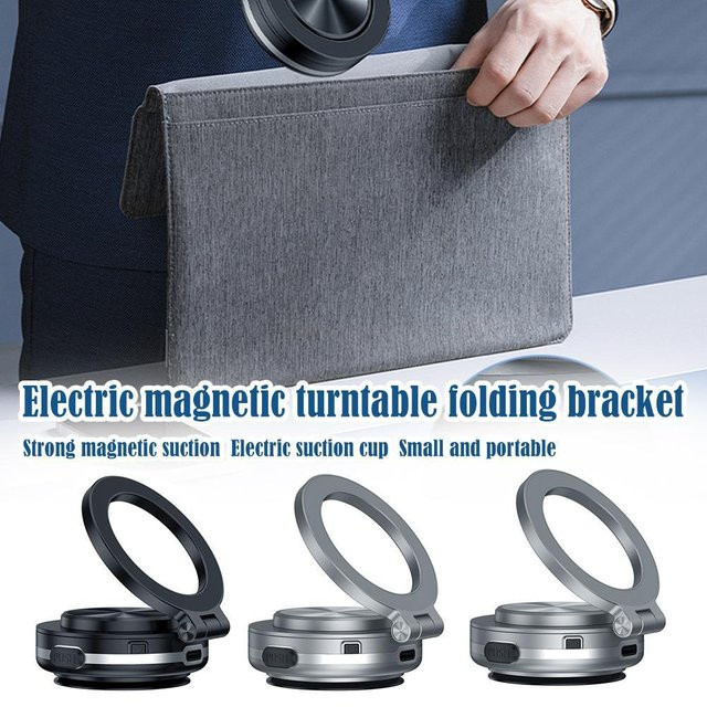 S16 Magnetische Doppelseitige Auto-Handyhalterung für die Mittelkonsole in Schwarz - Bild 1