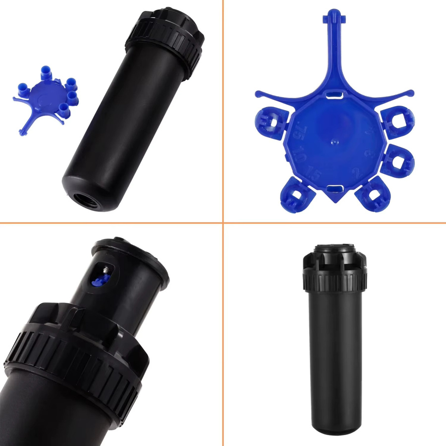 Adhere To Fly Verstellbarer unterirdischer rotierender Sprinkler in Schwarz mit 1/2 Zoll Innengewinde für Garten und Rasen - Bild 6