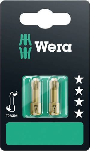 Wera Kreuzschlitz-Bit Set PZ 1, PZ 2, PZ 3 aus Werkzeugstahl extra hart, Farbe: Silber, 3 Stück, Durchmesser: 6,3 mm - Bild 1