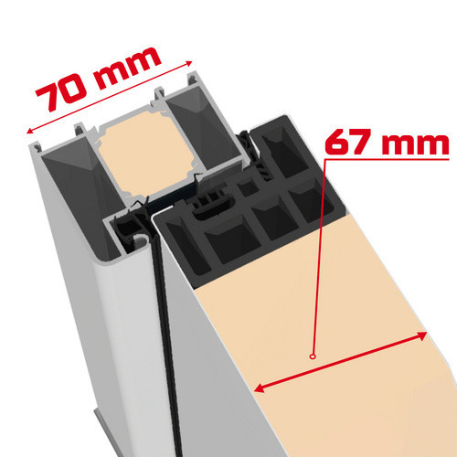 Splendoor Haustür PATRAS Prime aus Aluminium in Weiß, B: 110 cm, H: 210 cm, T: 7 cm - Bild 1